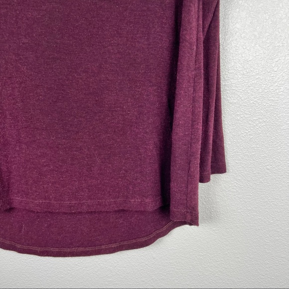 CAbi Long Sleeve Pamper Me Tee Maroon Sz S - Picture 6 of 8